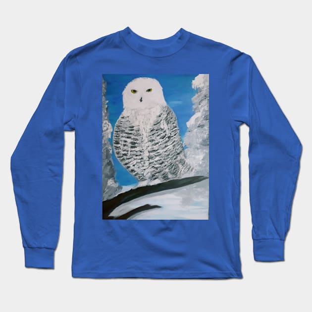 Snowy Owl Long Sleeve T-Shirt by Oregon333